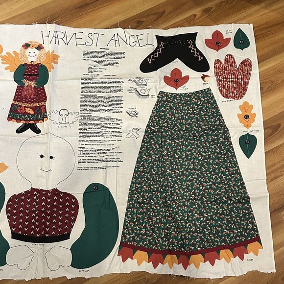 Vintage Harvest Angel Cut and Sew Cotton Fabric Panel for Springs Industries - Picture 5 of 5